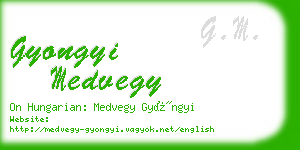 gyongyi medvegy business card